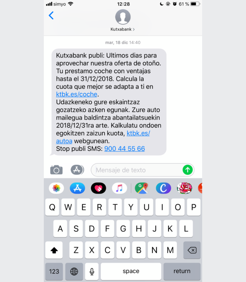 Enviar oferta limitada por SMS