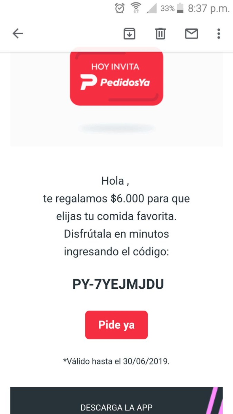 Ejemplos de emails con descuentos