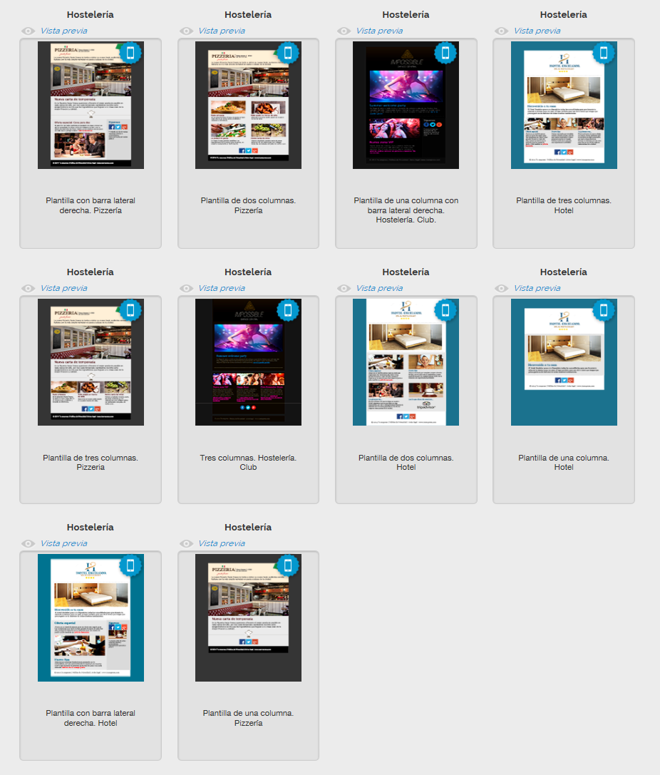 Plantillas para Email Marketing de hostelería de MDirector