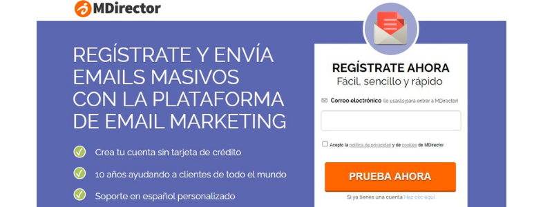 Plataforma de email Marketing de MDirector