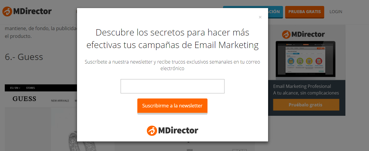 pop-up MDirector