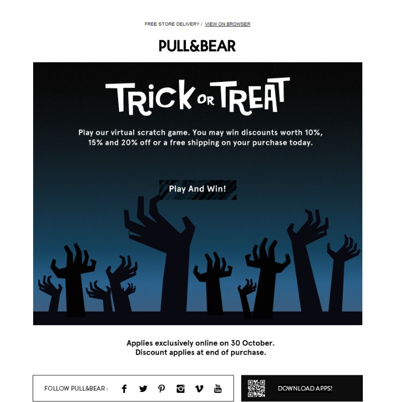 Email di Halloween: Pull & Bear