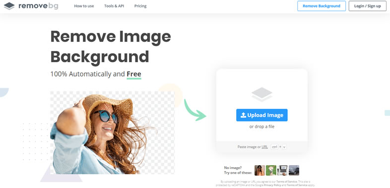 Herramientas para crear imágenes: remove.bg