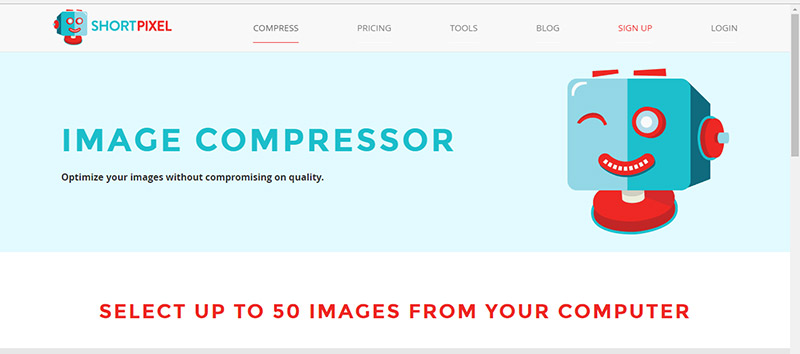 herramientas para reducir imágenes: shortpixel