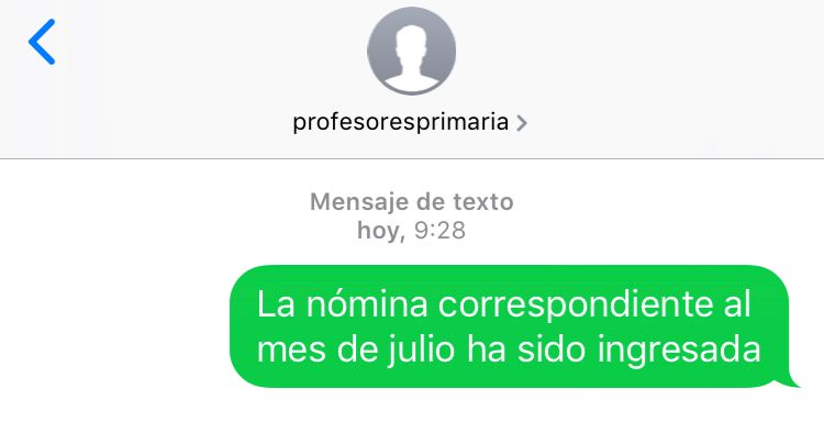 comunicación de nóminas vía sms