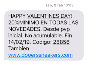 copys para SMS marketing: Doerss