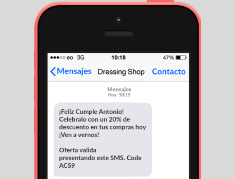 Campaña de SMS marketing para el sector moda