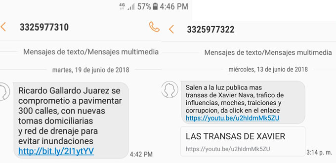 sms políticos