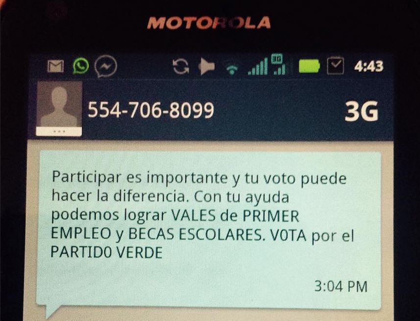 sms partido verde