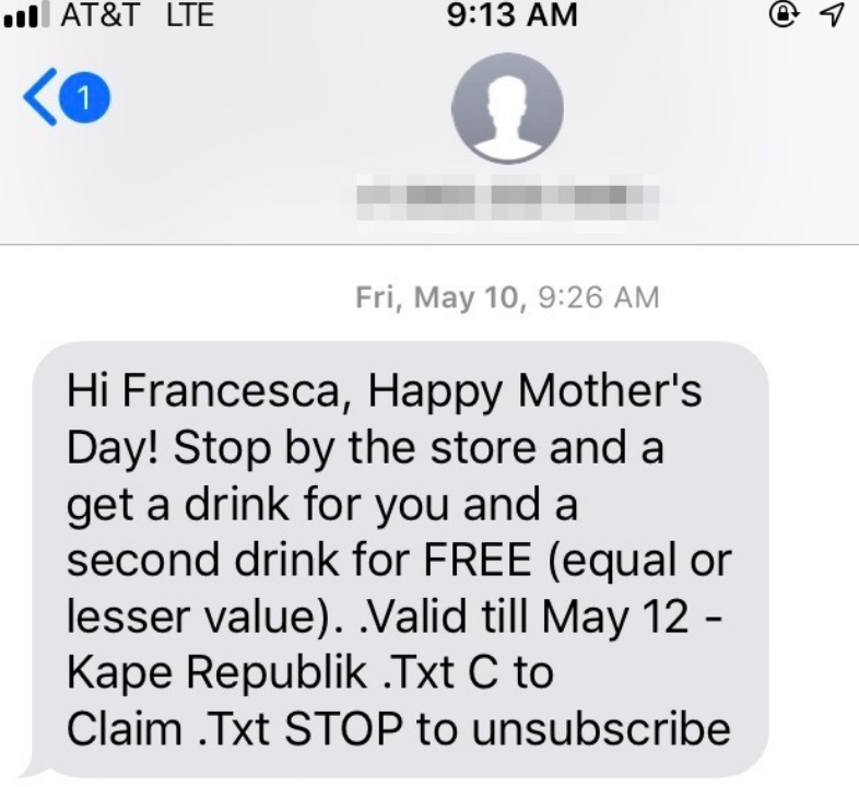 SMS Marketing en el Día de la Madre