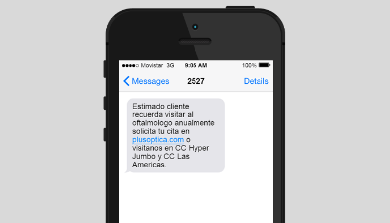 SMS con enlace