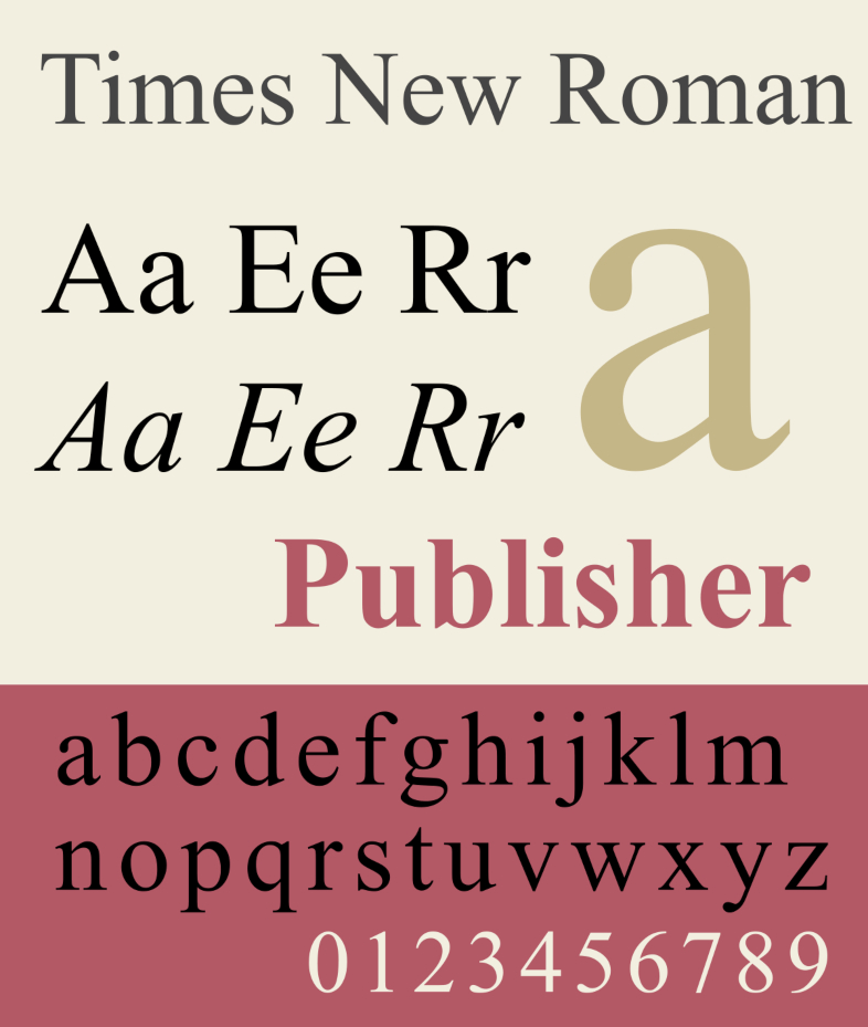 Las tipografías más usadas por los diseñadores: Times New Roman