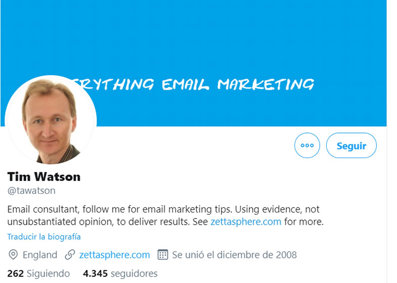 expertos en Email marketing: Tim Watson