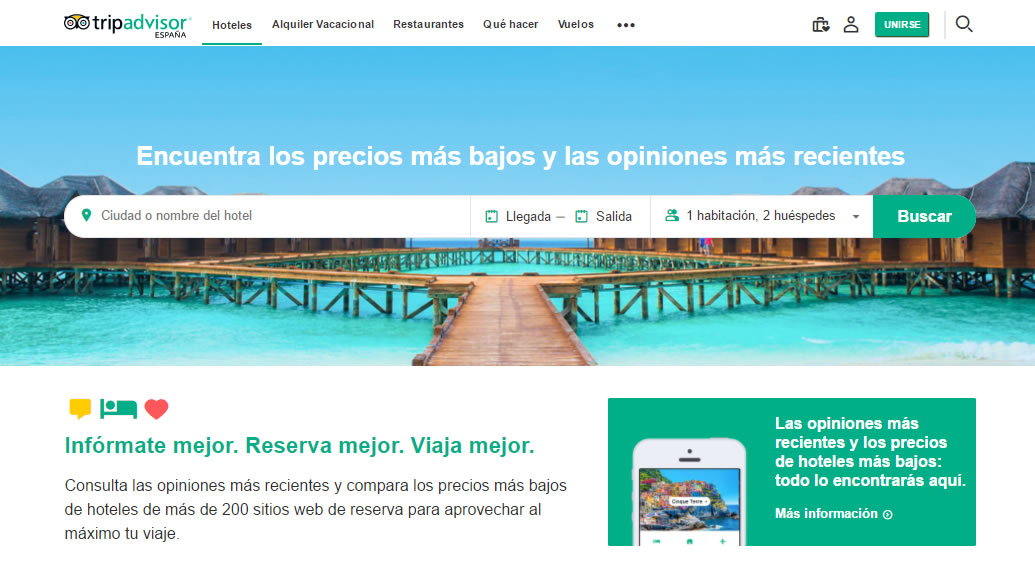 escucha de clientes con Trip Advisor