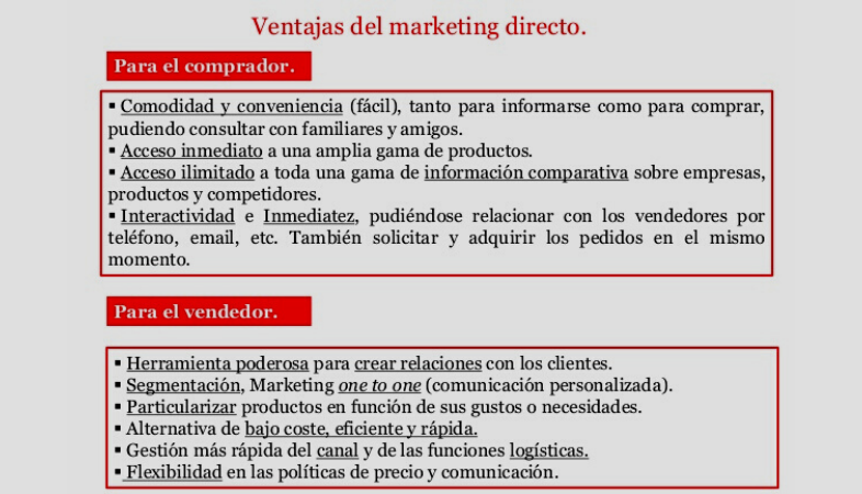 Beneficios del direct marketing