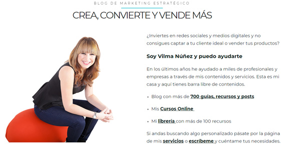 landings pages para conseguir clientes Vilma