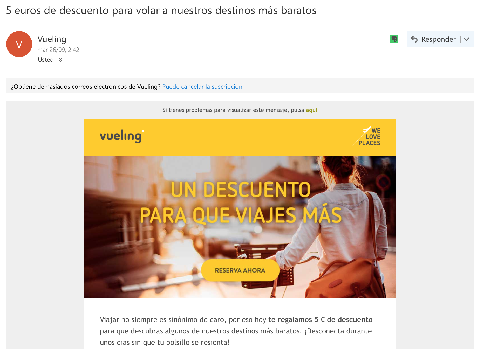 email marketing de marcas de viajes