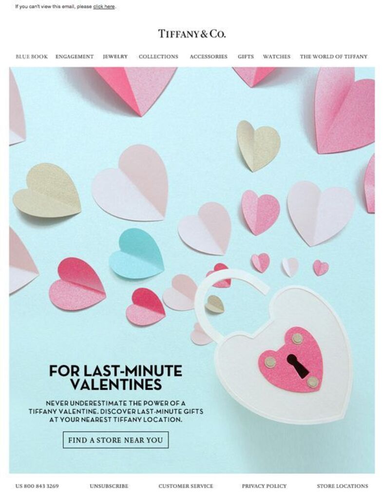 Simplicidad newsletters de San Valentin