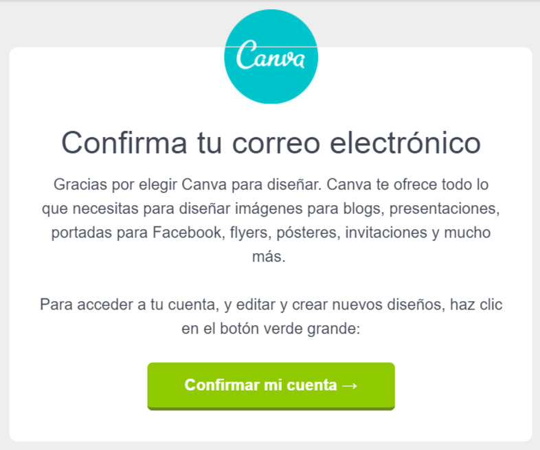 email confirmación suscripción