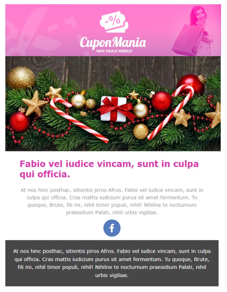 plantilla de Mdirector para email marketing en navidad