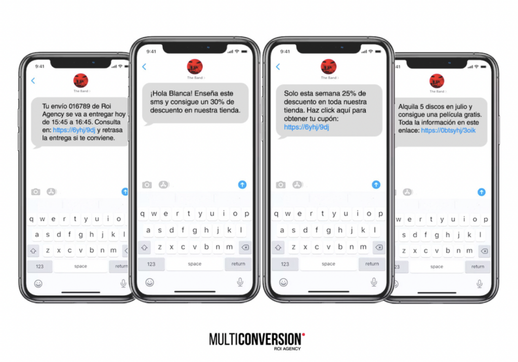 Ejemplo de SMS Marketing con descuentos exclusivos