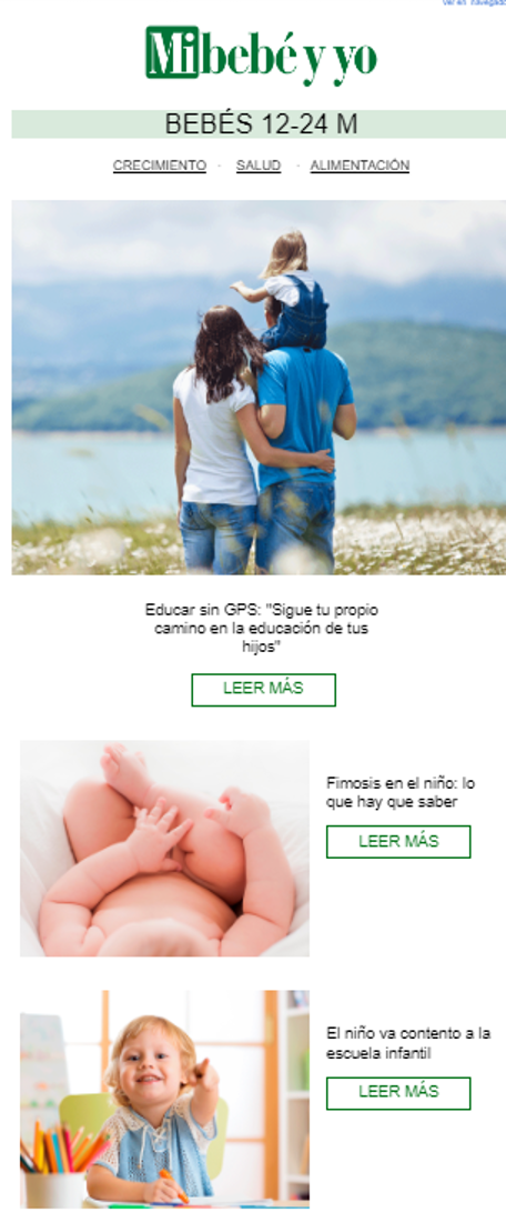 Ejemplo thumbnail en email marketing