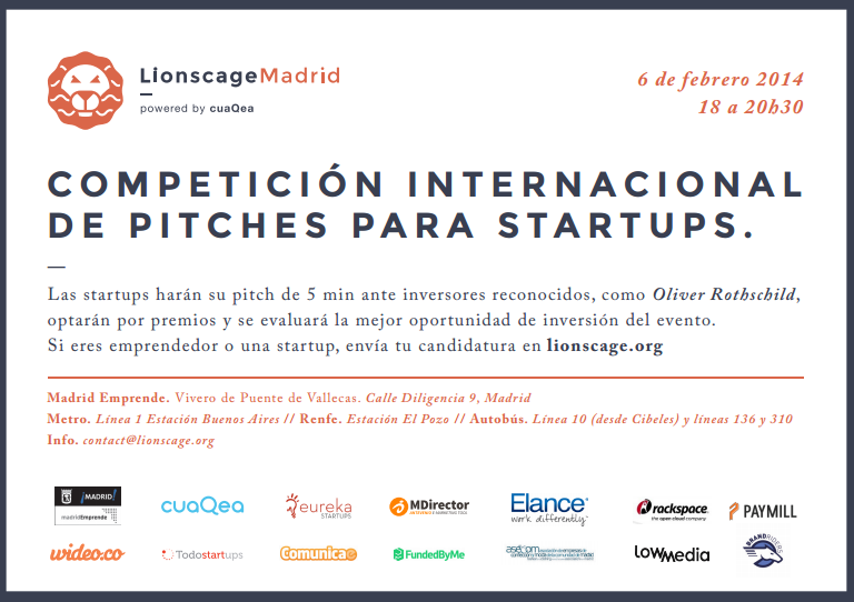 LIONSCAGE MADRID - competición de startups