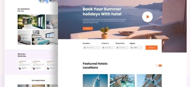 8 ejemplos de landing page para hoteles con las que captar más clientes